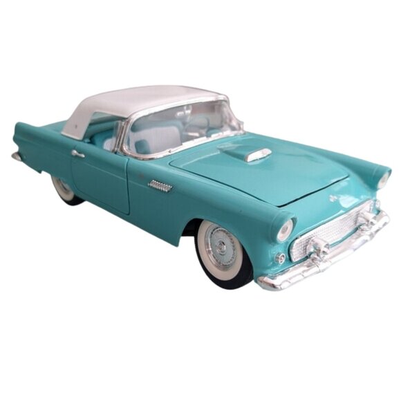 1955 Ford Thunderbird 1:18 Die Cast Model Car - Robin Egg Blue Collectible Car - Picture 1 of 14